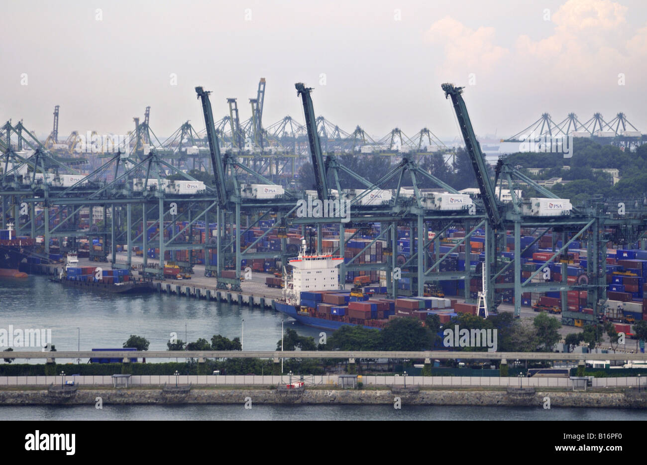 Brani container terminal Singapore Stock Photo Alamy