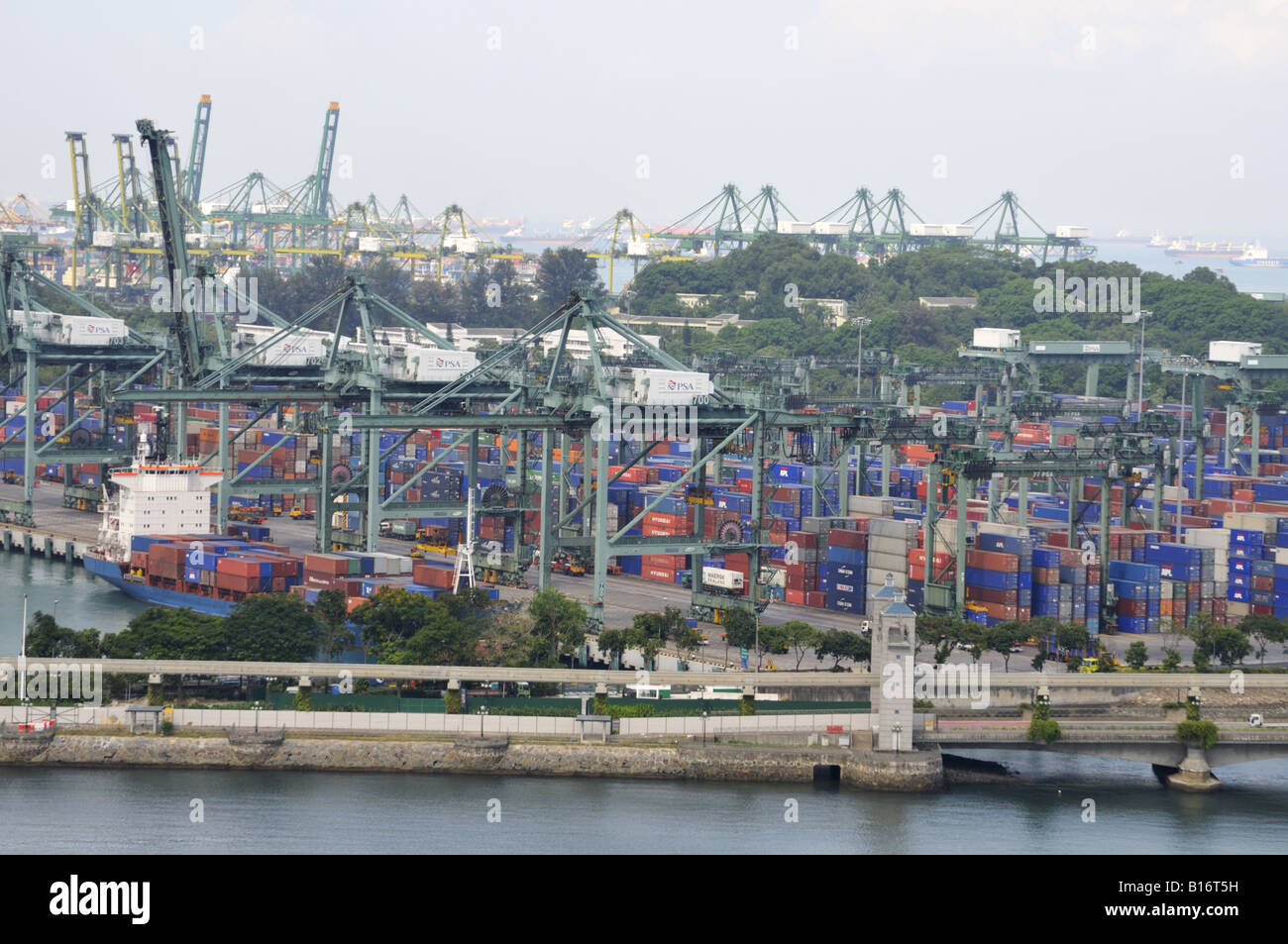 Brani container terminal Singapore Stock Photo Alamy