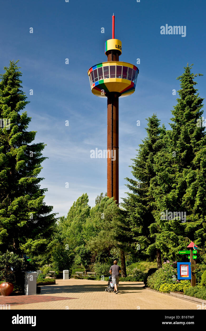 The lego tower at Legoland park Stock Photo
