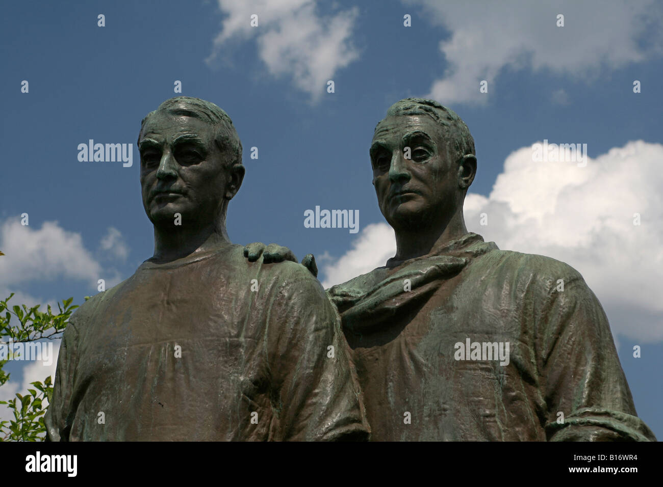 Bronze statue of Dr s William and Charles Mayo Rochester Minnesota Stock Photo