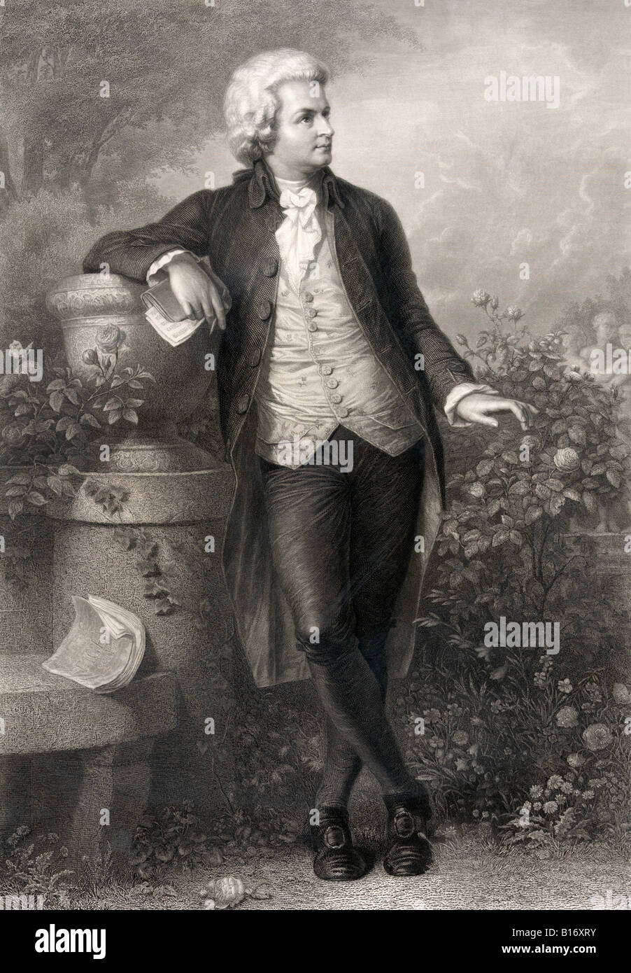 Wolfgang Amadeus Mozart, 1756 -1791. Austrian composer and musician. Stock Photo