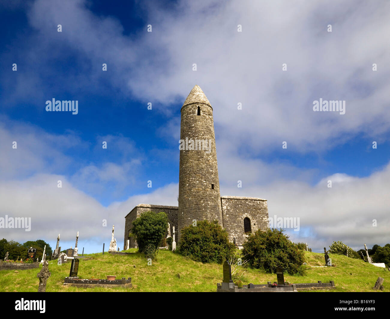Turlough Round Tower and Church Castlebar Mayo Ireland Stock Photo Alamy