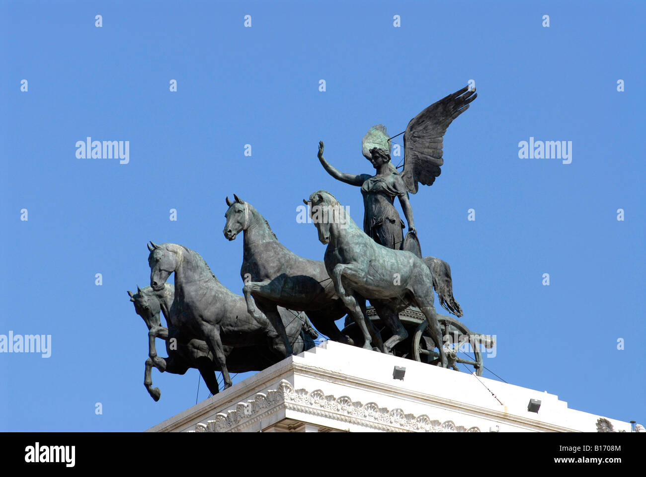 Details of Vittorio Emanuele II monument Roma Italy Stock Photo