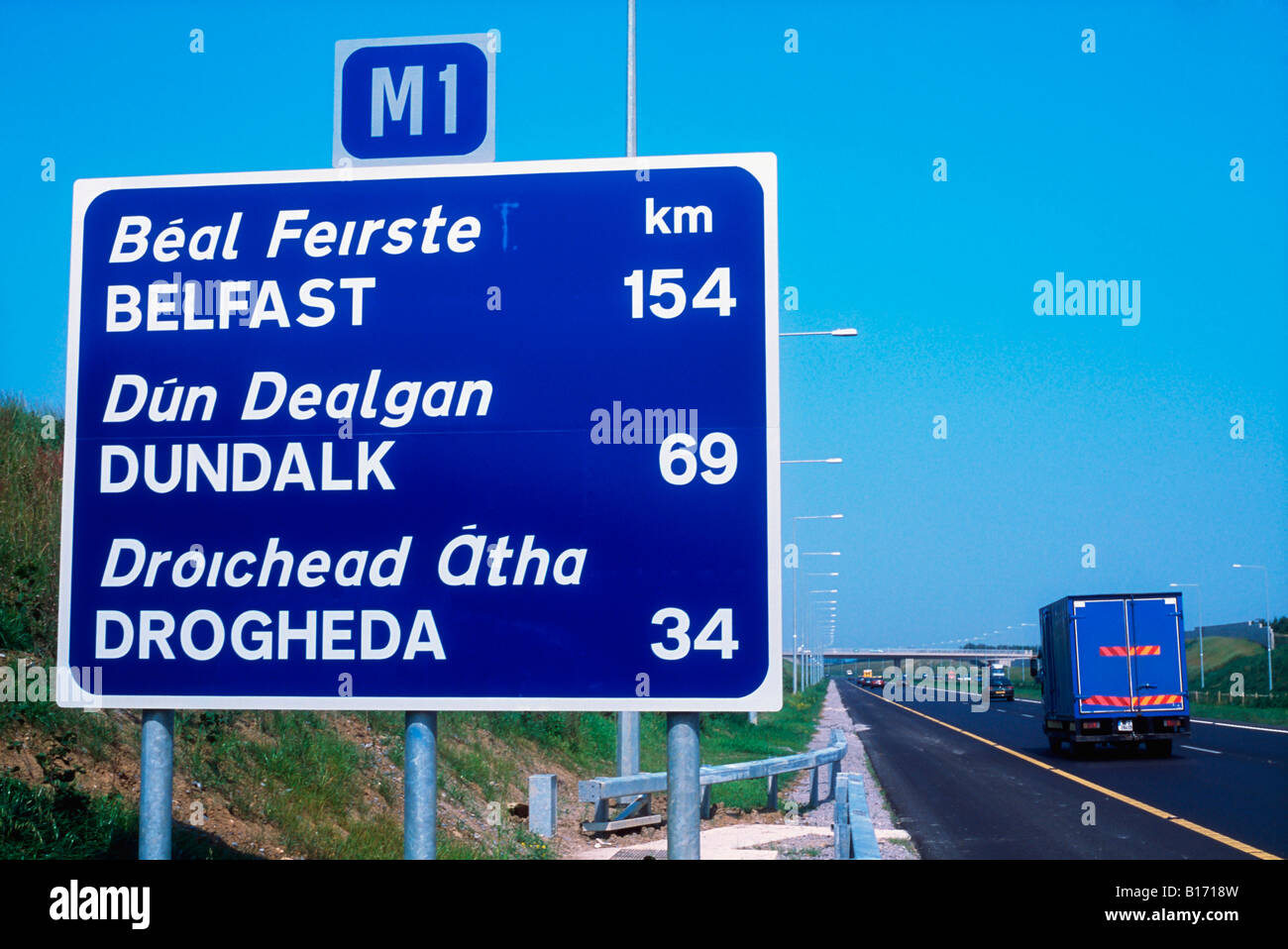 M1 motorway, Co Dublin, Ireland Stock Photo