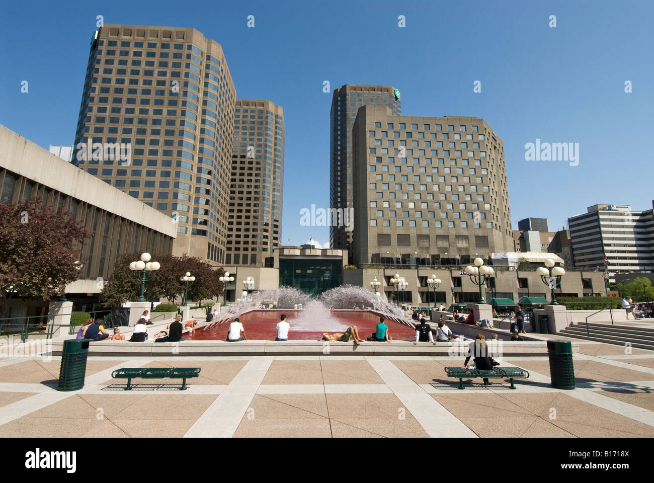 Montreal Place des Arts and Complexe Desjardins Stock Photo Alamy
