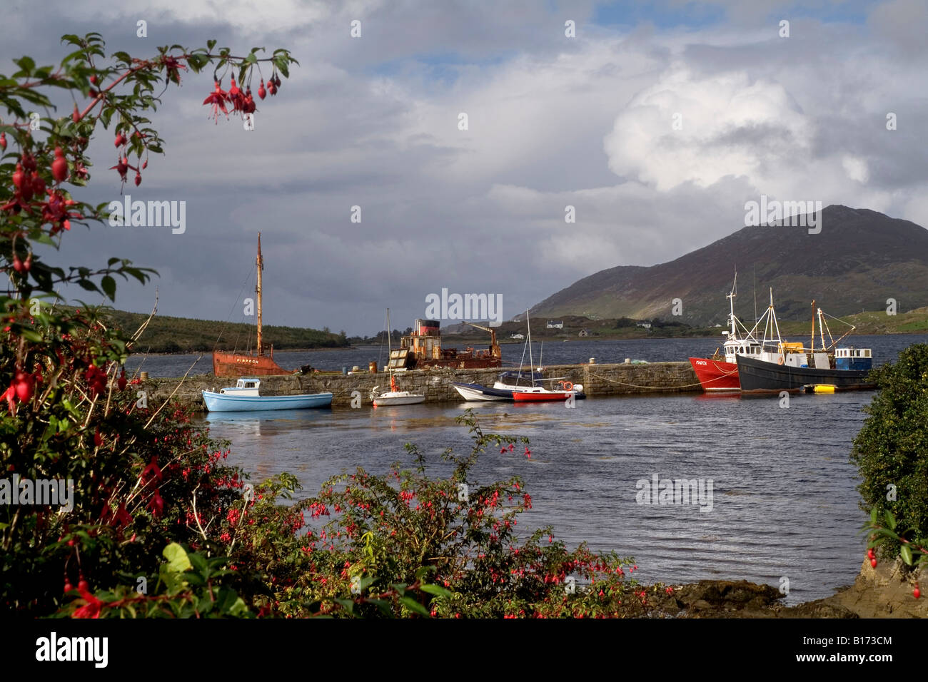 Tully Mountatin, Letterfrack, Connemara, County Galway, Ireland Stock Photo