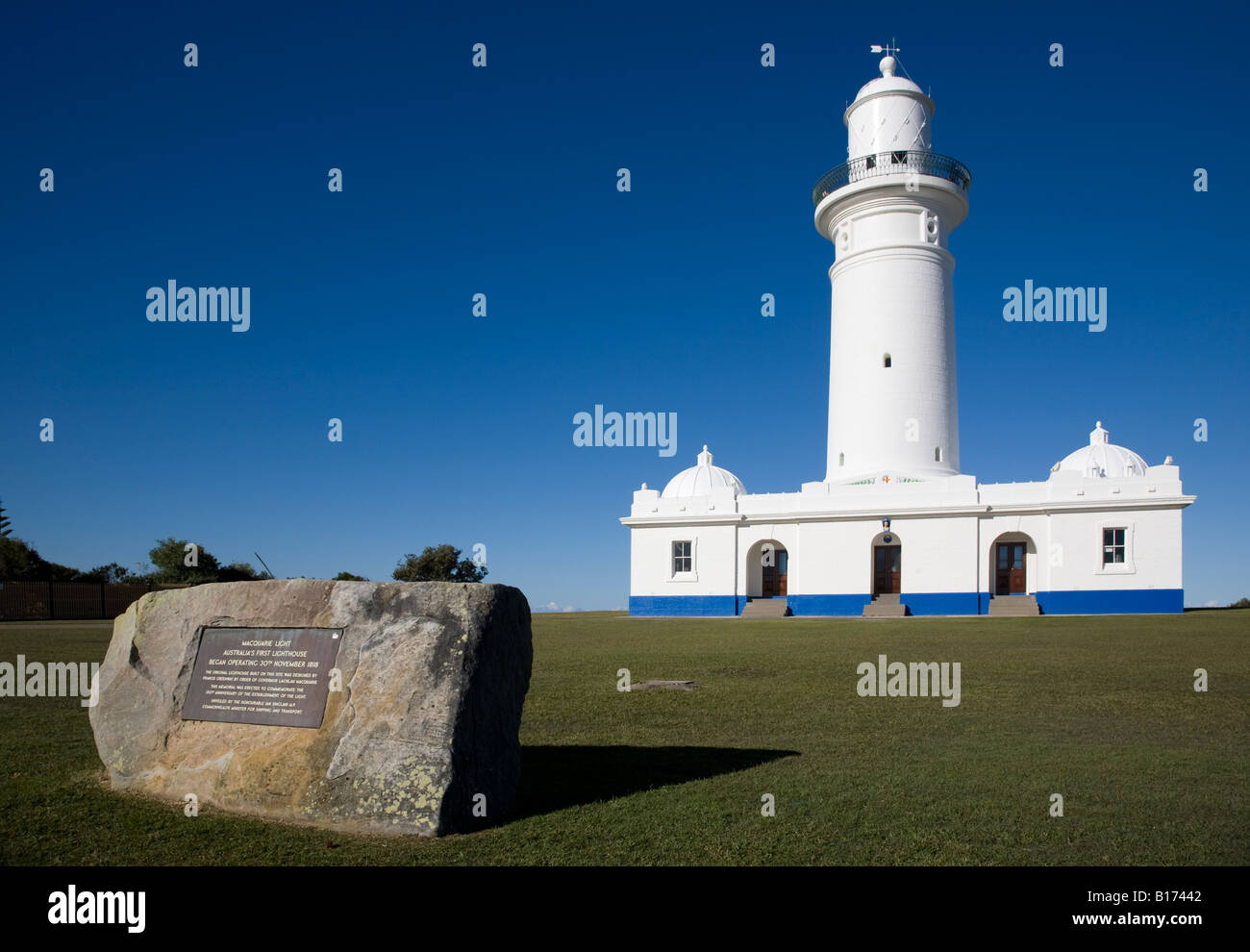 Macquarie lighthouse was Australia's first lighthouse and began operating on the 30th November 1818 Stock Photo