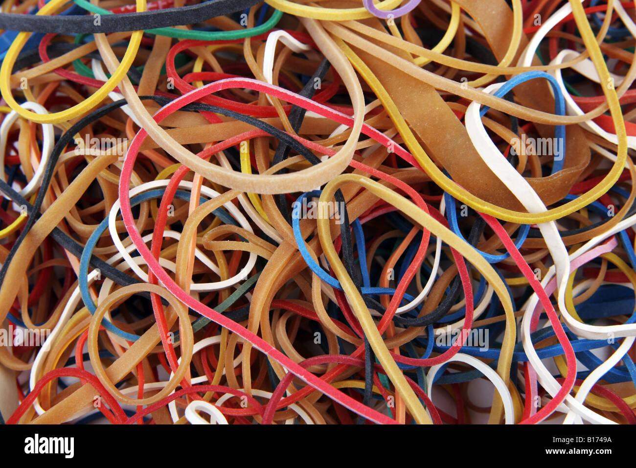 Assorted rubber bands Stock Photo Alamy