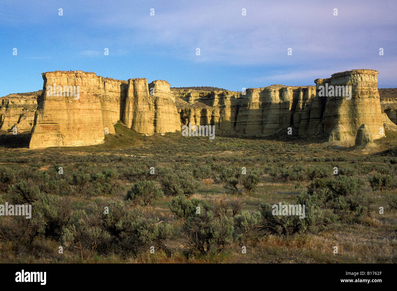 Pillars of Rome rock formation Jordan Valley southeast Oregon Stock