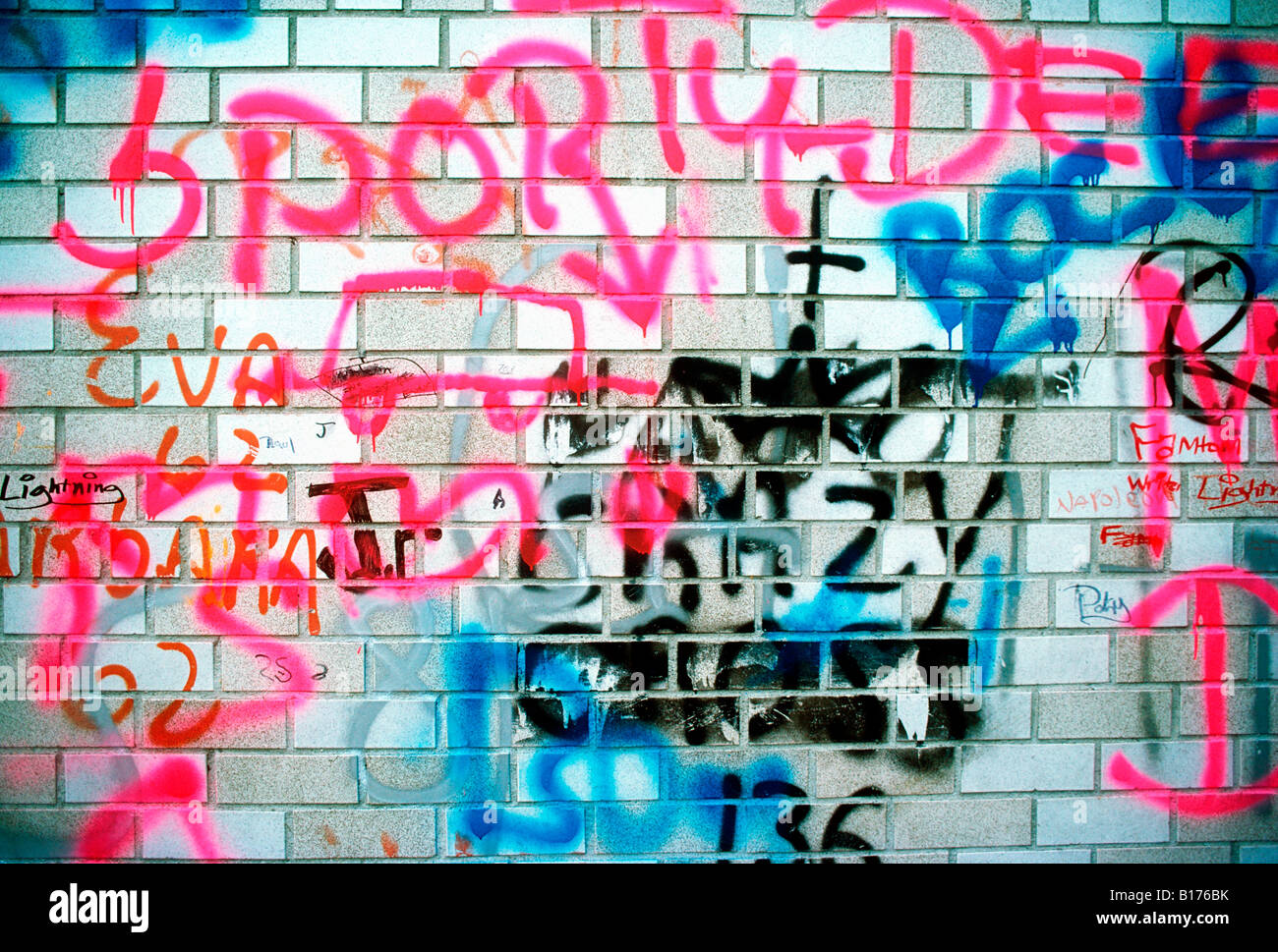 Graffiti on urban wall, Ireland Stock Photo Alamy
