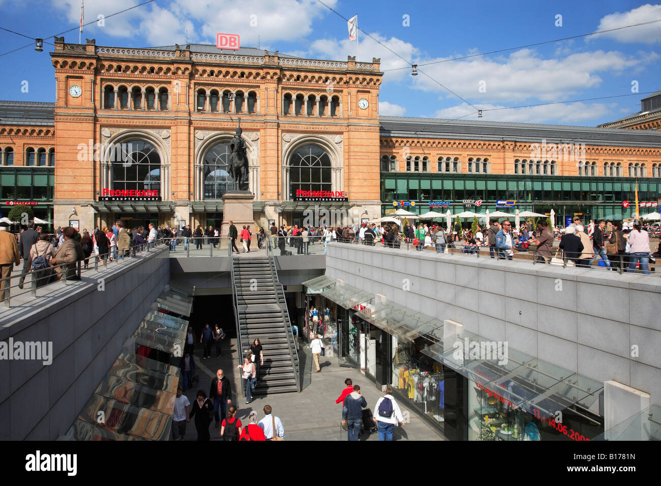 Germany Lower Saxony Hannover Hauptbahnhof Railway Station Stock Photo