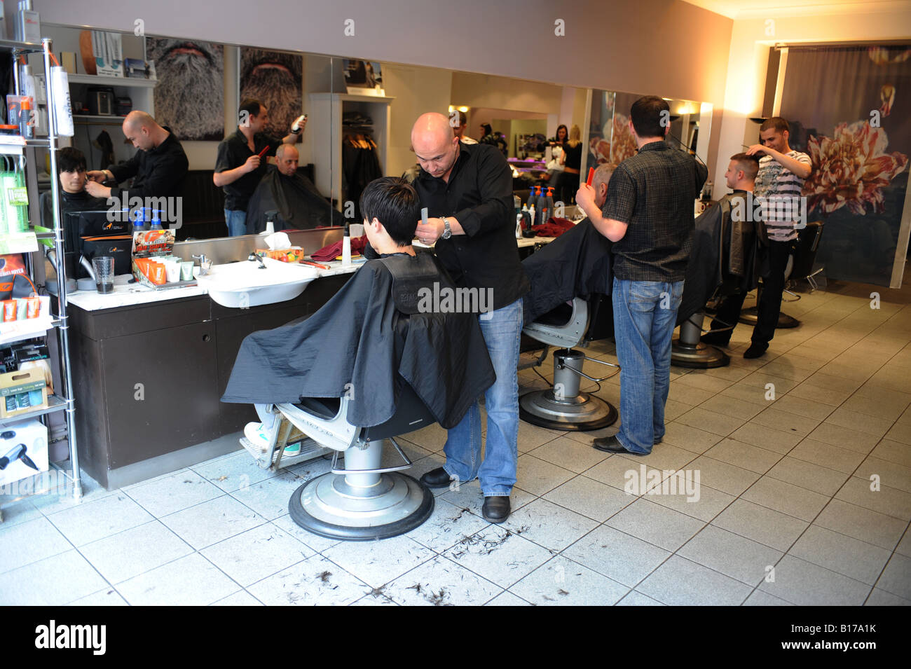 Mens & Womens Hairdressing Salon Rickmansworth Hertfordshire Stock