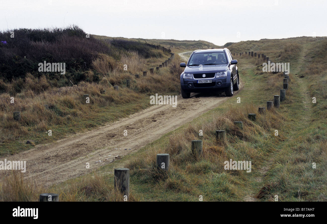 France Normandy Suzuki grand Vitara on rural off-road Stock Photo