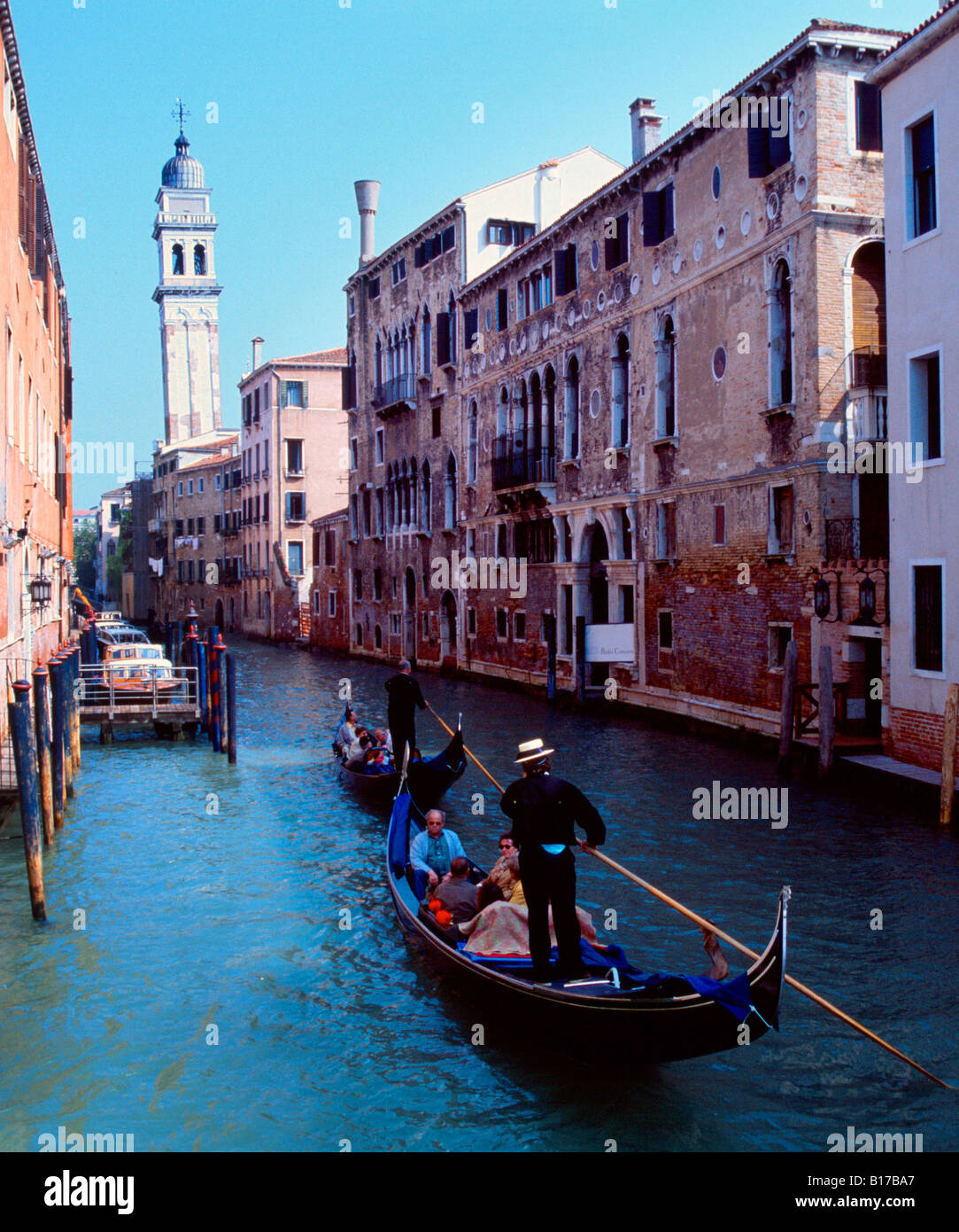 Gondola on a canal in Venice Stock Photo - Alamy