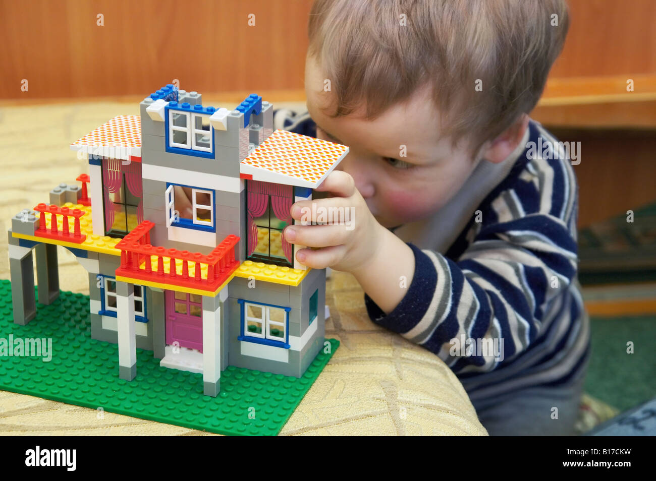 boy play house toy