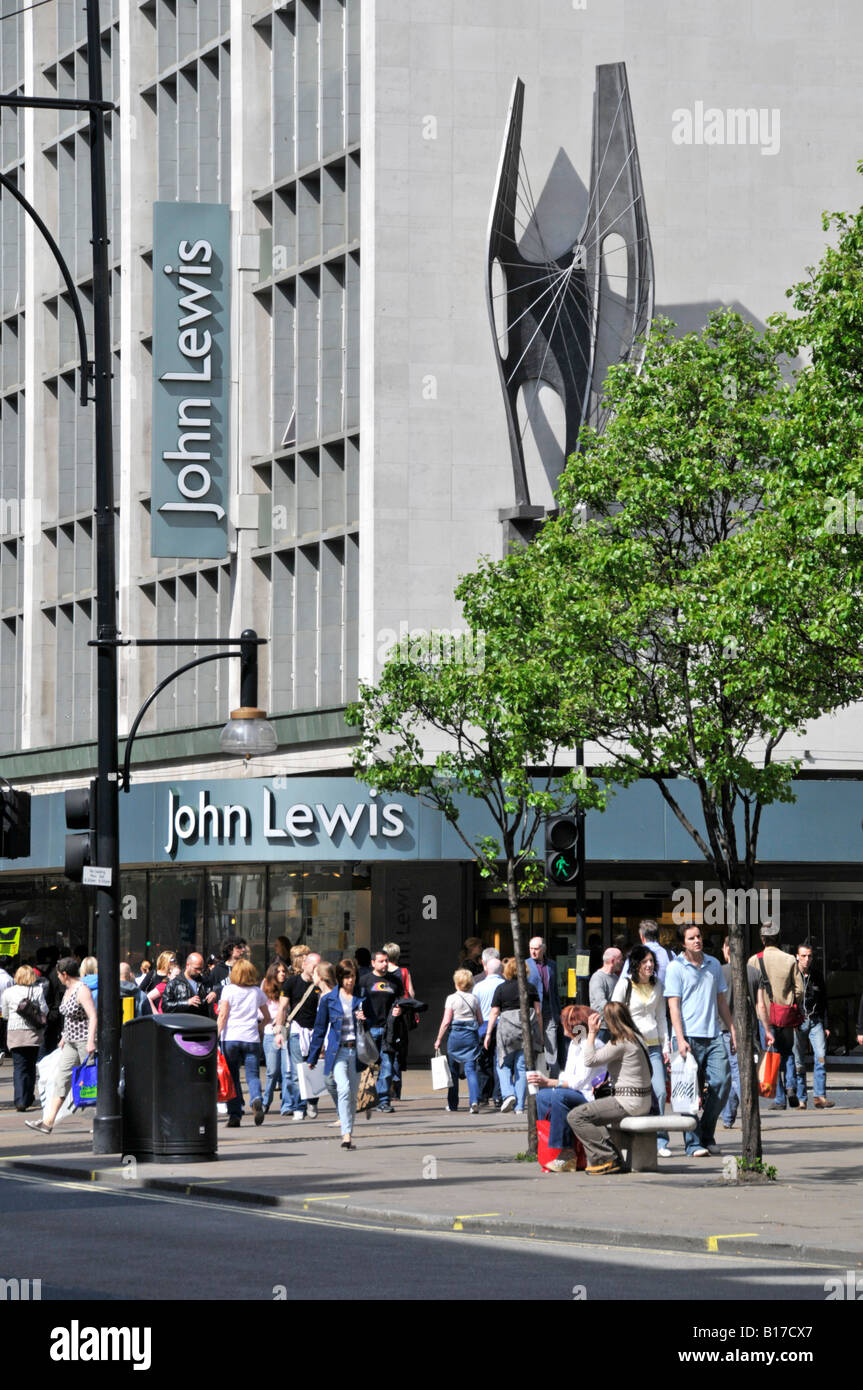 London West End Oxford Street shopping area John Lewis Store Stock Photo Alamy
