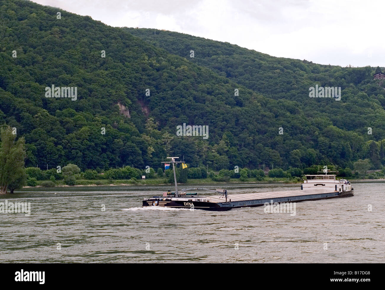 Rhein River Traffic Stock Photo