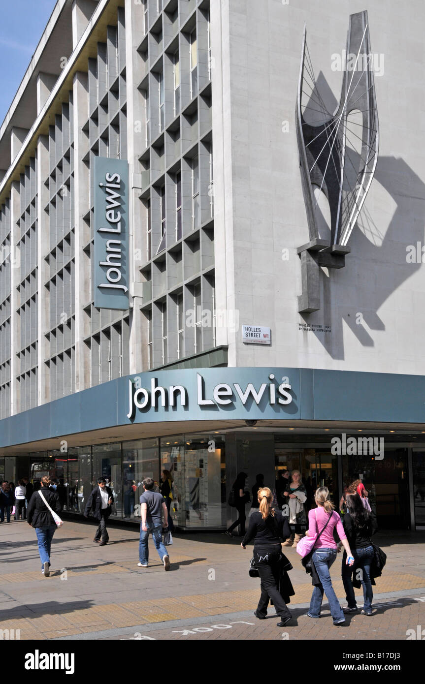 John Lewis department store with Barbara Hepworth "Winged Figure