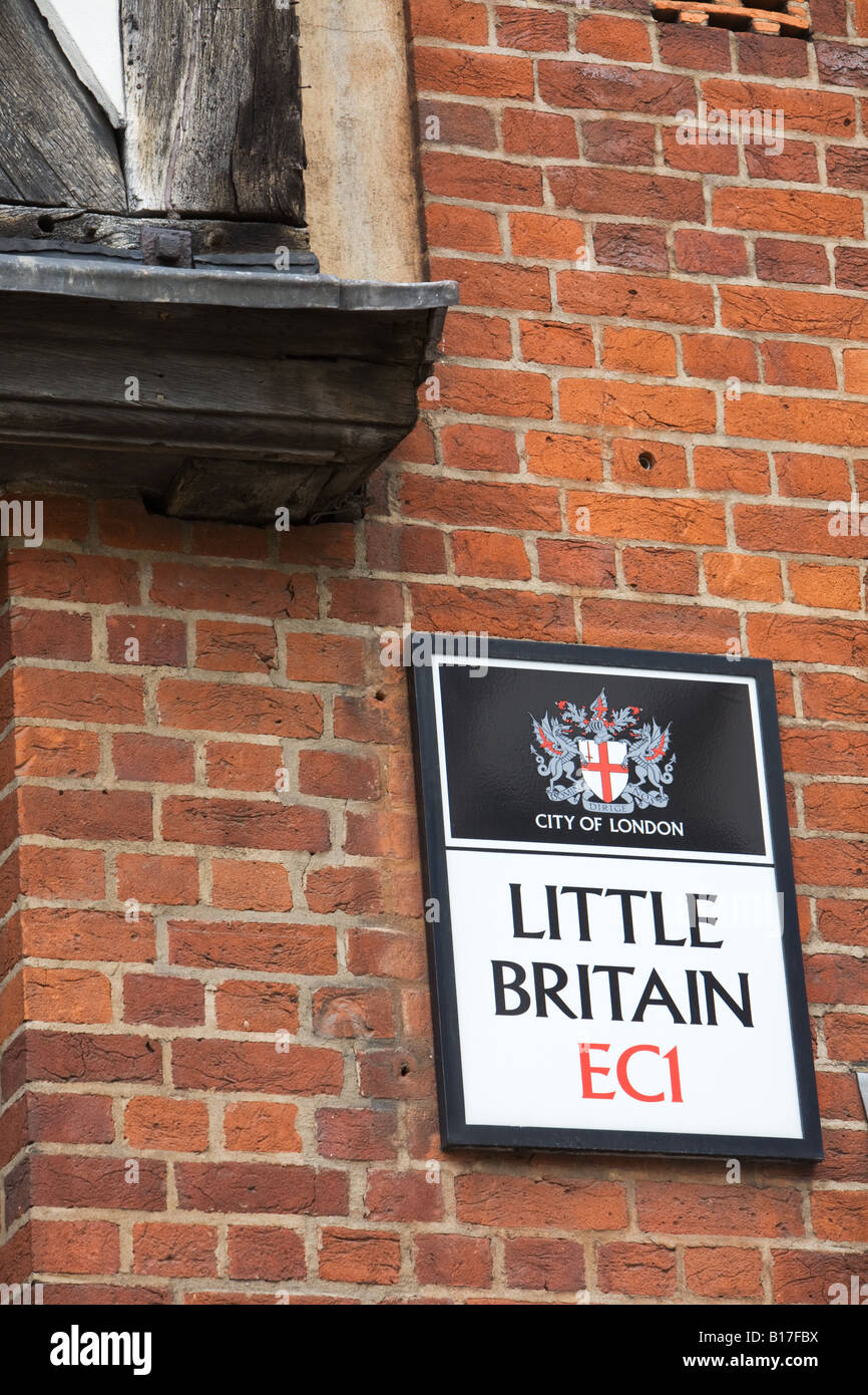 Little Britain street sign city of London EC1 Stock Photo Alamy