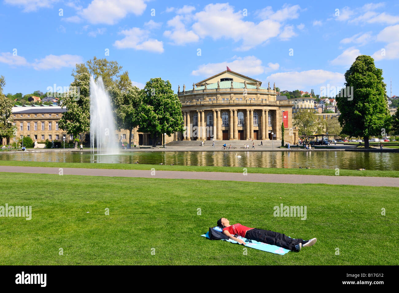 Staatstheater (Großes Haus), Stuttgart, Baden-Württemberg, Germany. Stock Photo