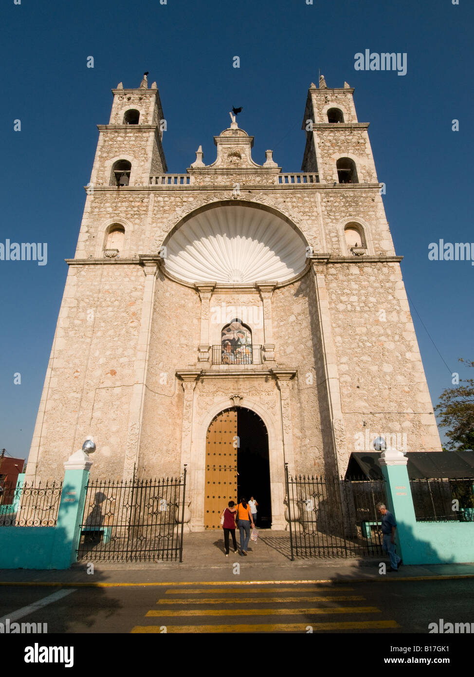 Spanish style church in Merida capital of the Yucatan state Mexico The first Spanish city built in this part of Mexico Stock Photo