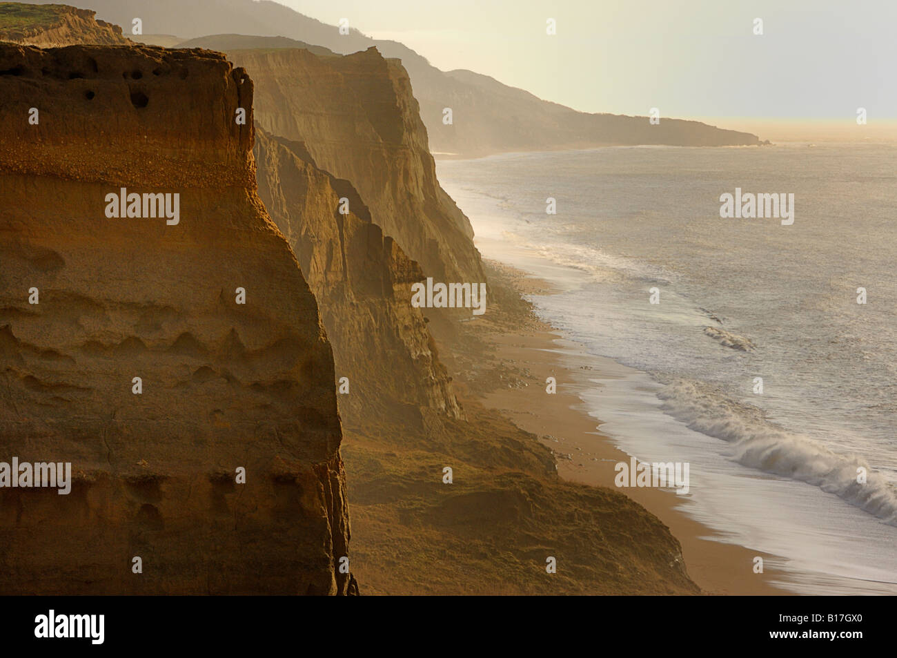 Whale chine in sun and light mist, showing staggered and dramatic ...