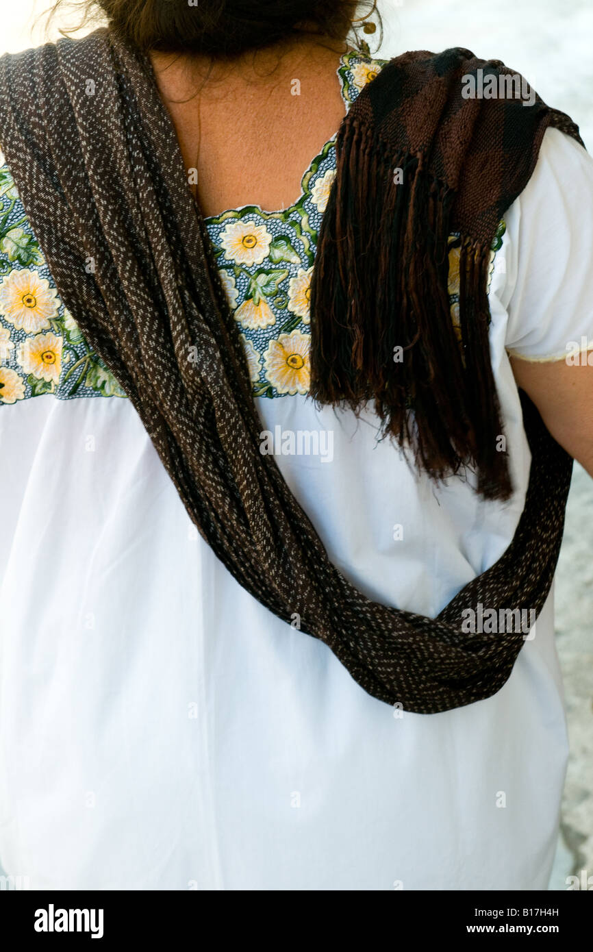 Traditional Mayan dress in Merida capital of the Yucatan state Mexico ...