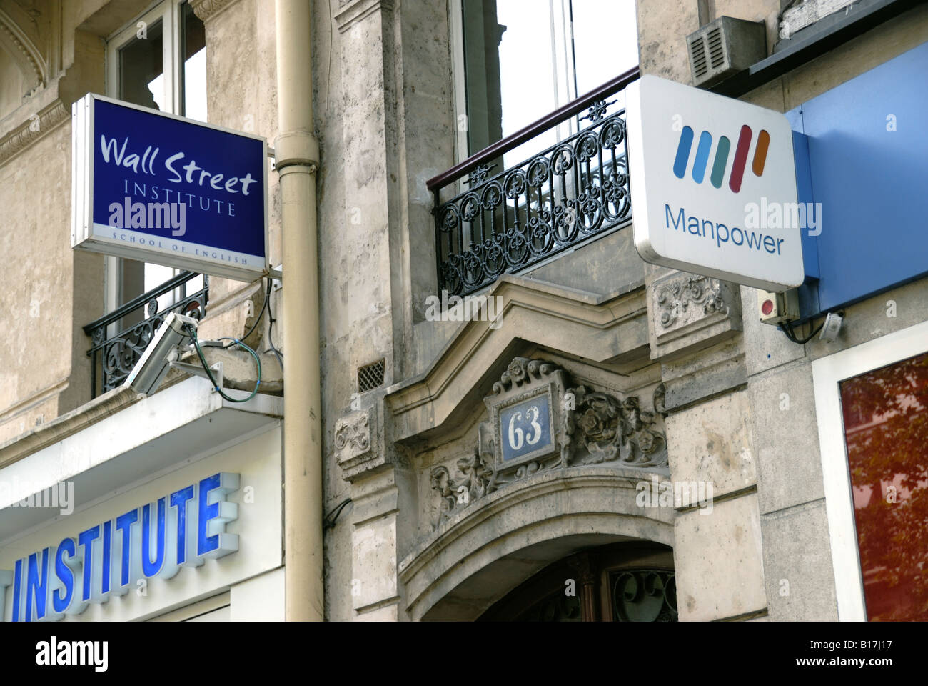 Paris FRANCE, "Manpower Temporary Employment Agency" office "Wall Street Institute" "English