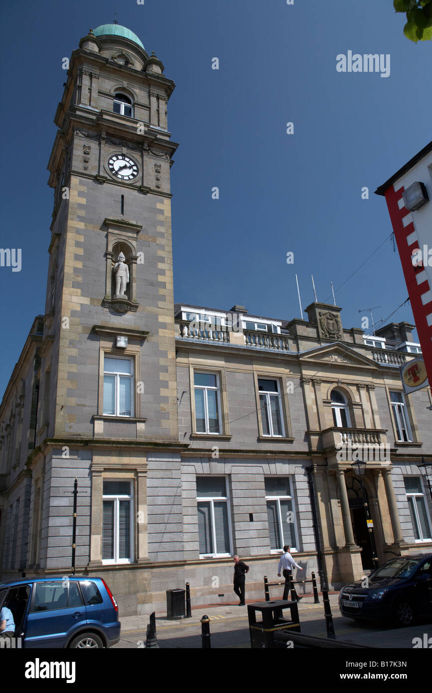 enniskillen town hall with its clock tower on high street enniskillen ...