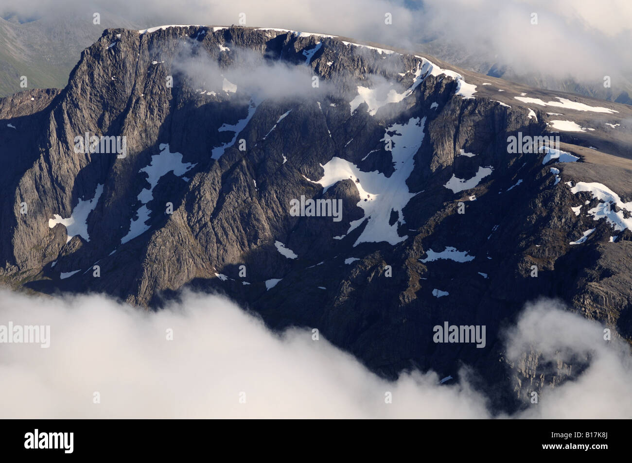 North face of Ben Nevis on a summer evening Stock Photo