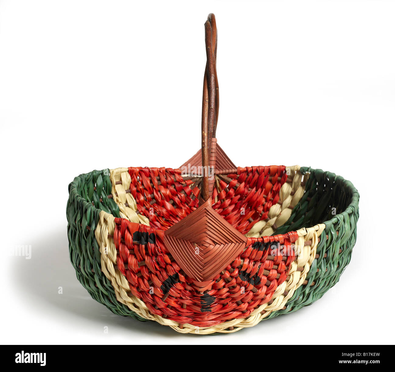 Empty Wicker Basket Stock Photo Alamy