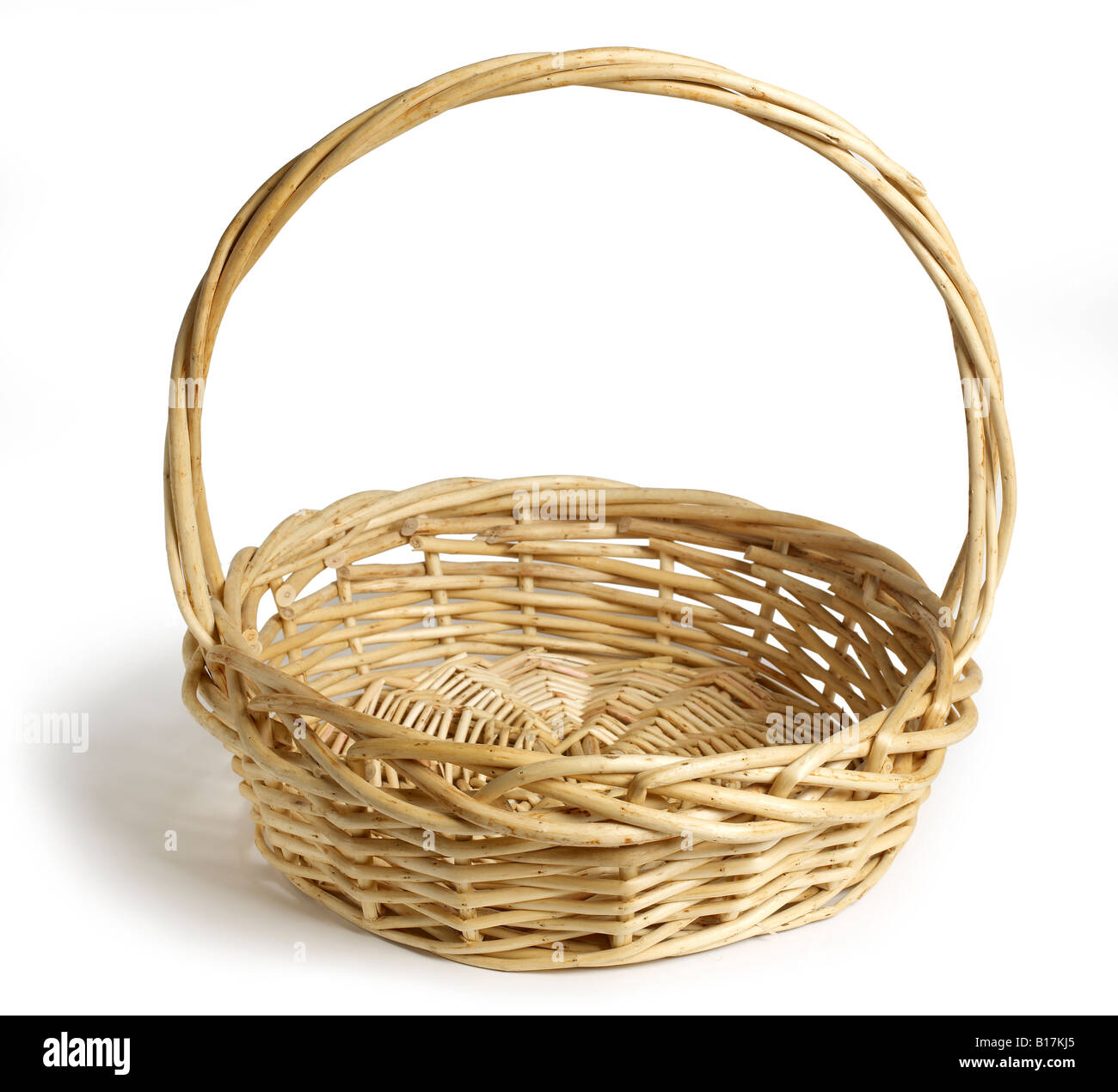 Empty Wicker Basket Stock Photo Alamy
