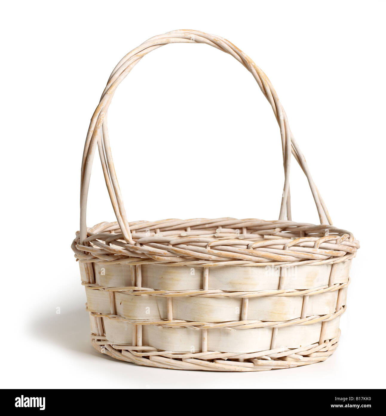 Empty Wicker Basket Stock Photo Alamy