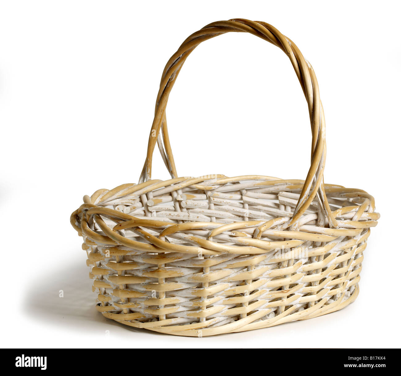 Empty Wicker Basket Stock Photo Alamy