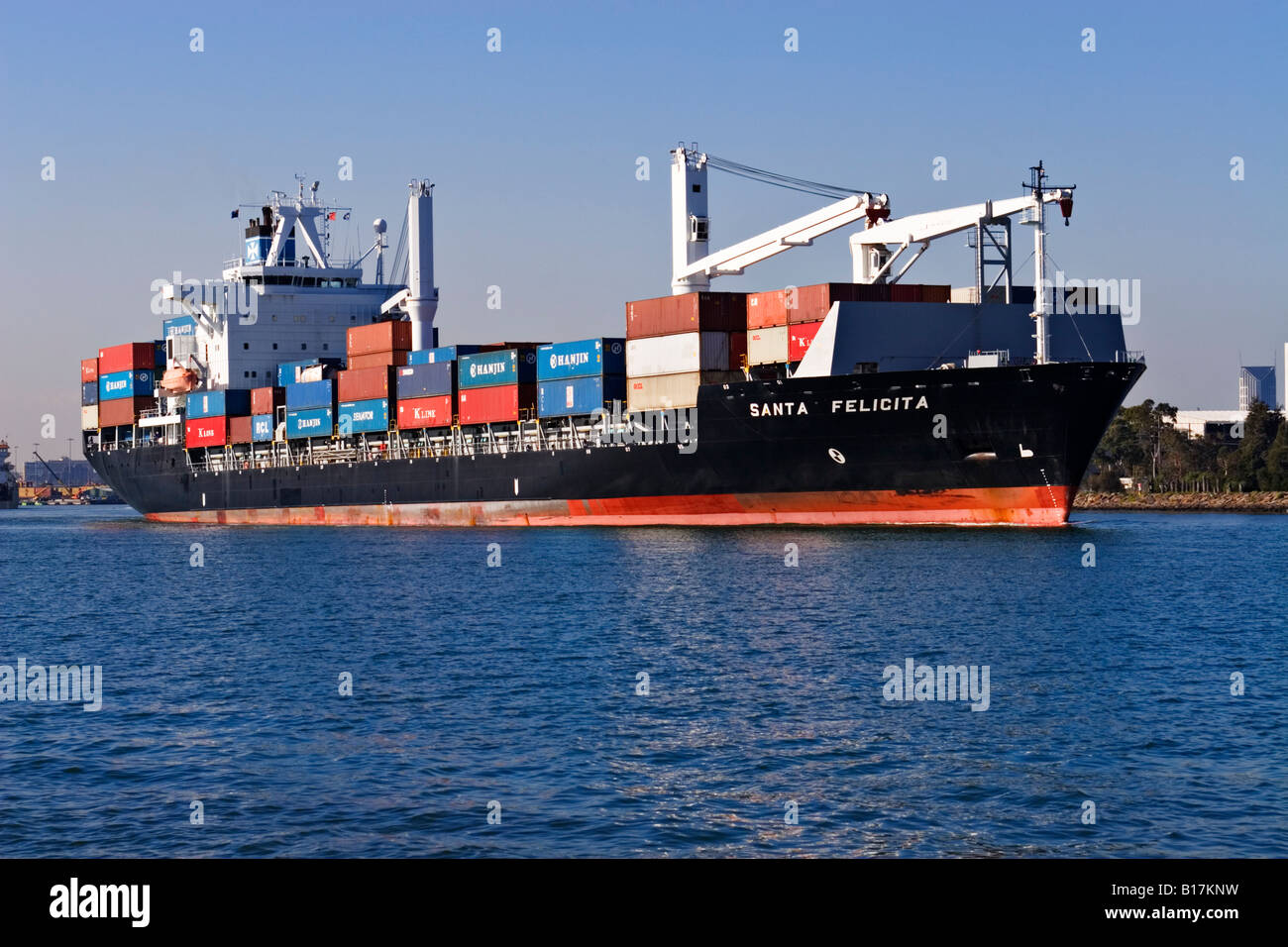Shipping Industry / A Container Ship is outbound in the "Port of