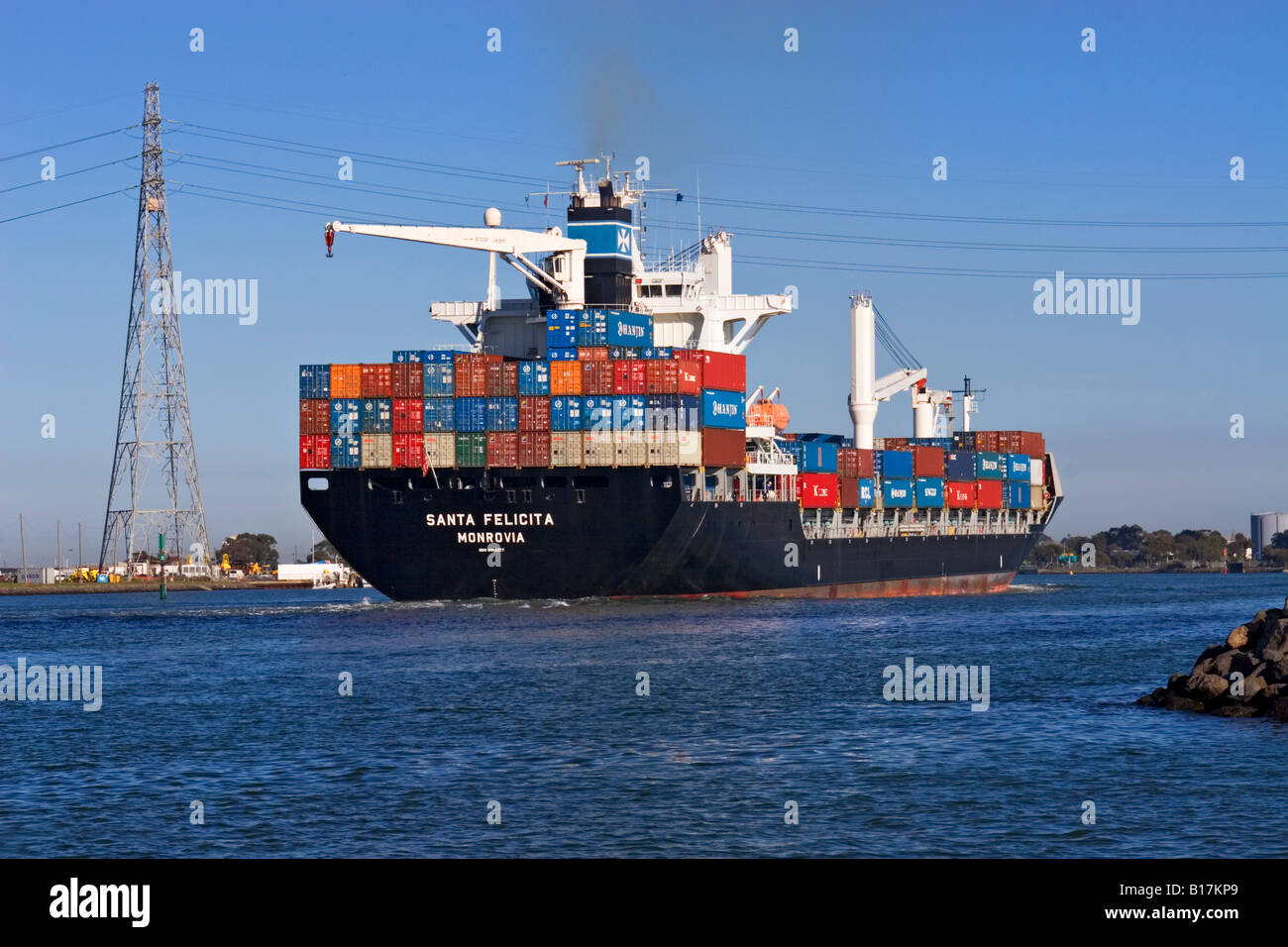 Shipping Industry / A Container Ship is outbound in the "Port of