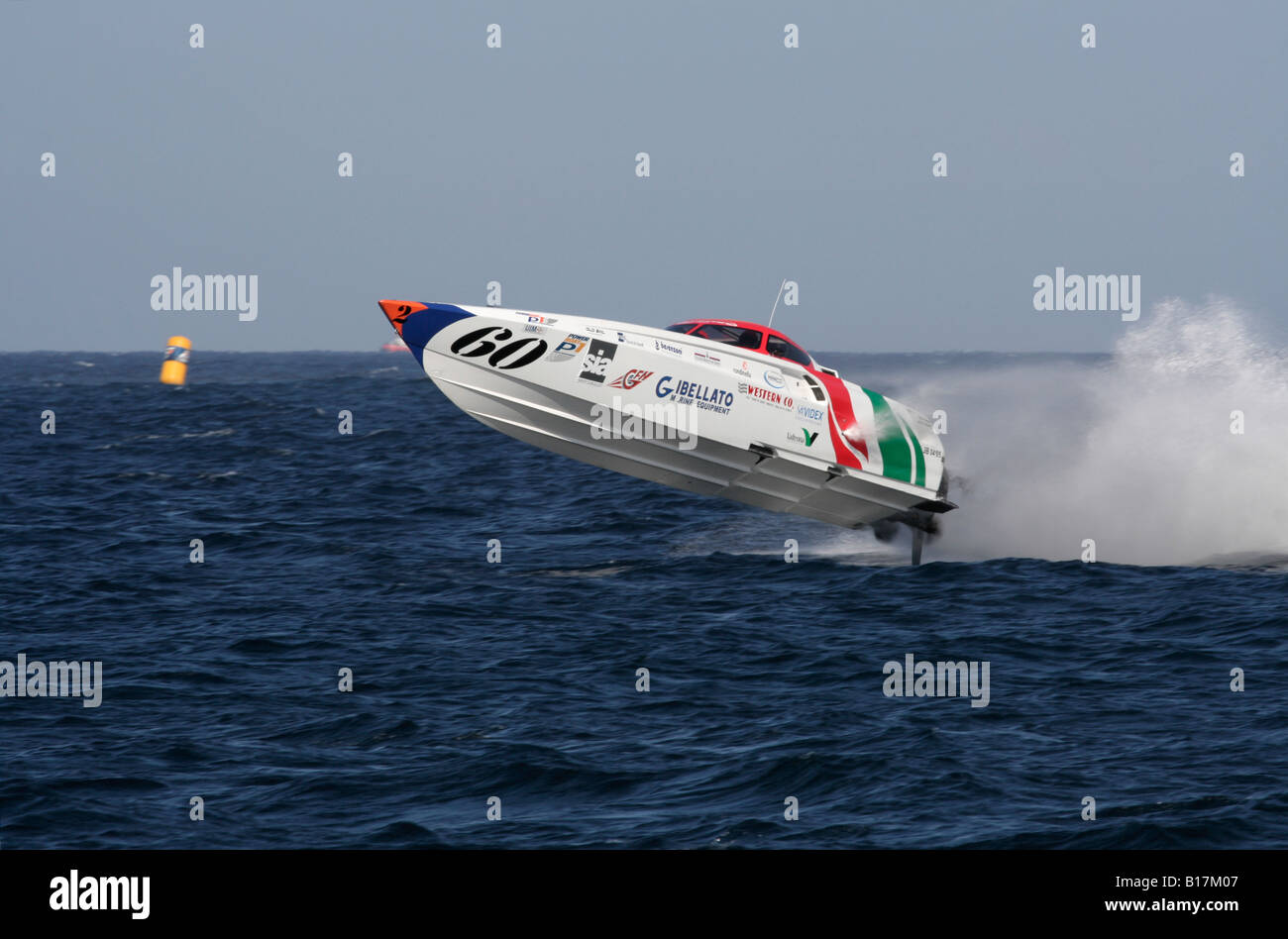 Powerboat P1 racing Stock Photo
