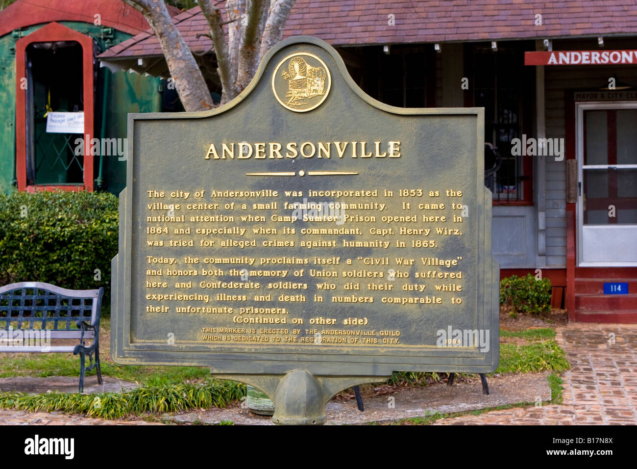 Andersonville American Civil War Exhibit, Museum and Historical Site Stock Photo
