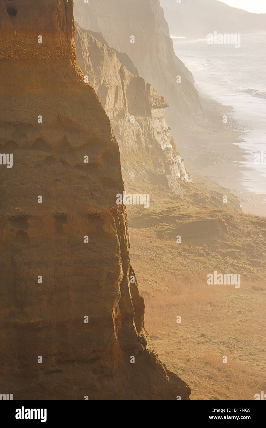 Whale chine in sun and light mist, showing staggered and dramatic ...