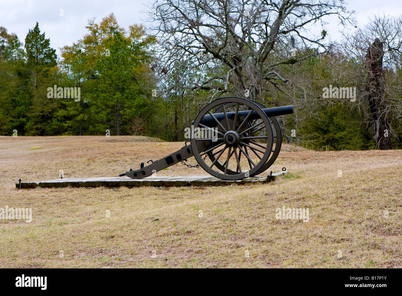 American Civil War Cannon in Andersonville Georgia Stock Photo