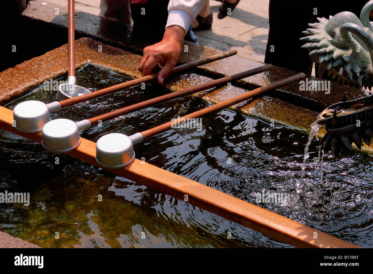 water ladles at a spring Kiyomizu Temple Kyoto Japan Stock Photo