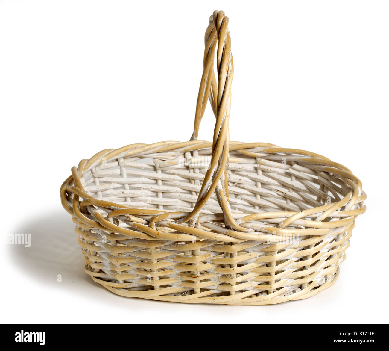 Empty Wicker Basket Stock Photo Alamy