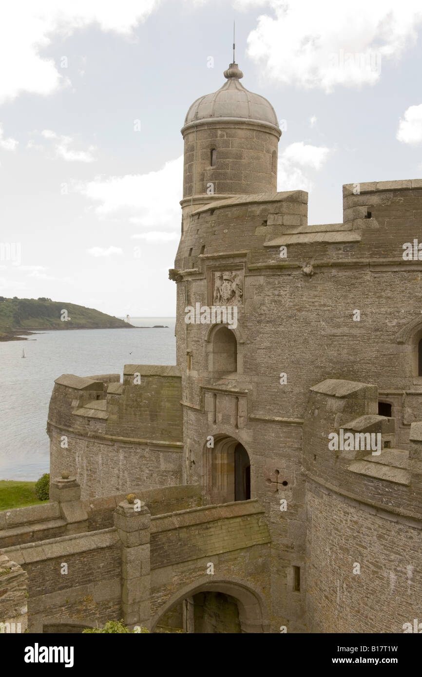 St Mawes tudor castle, Cornwall, England. Stock Photo