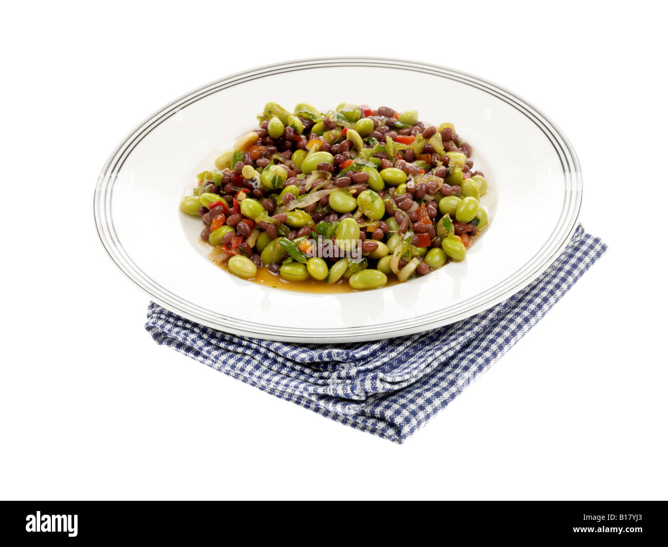 Adzuki and Edamame Bean Salad Stock Photo