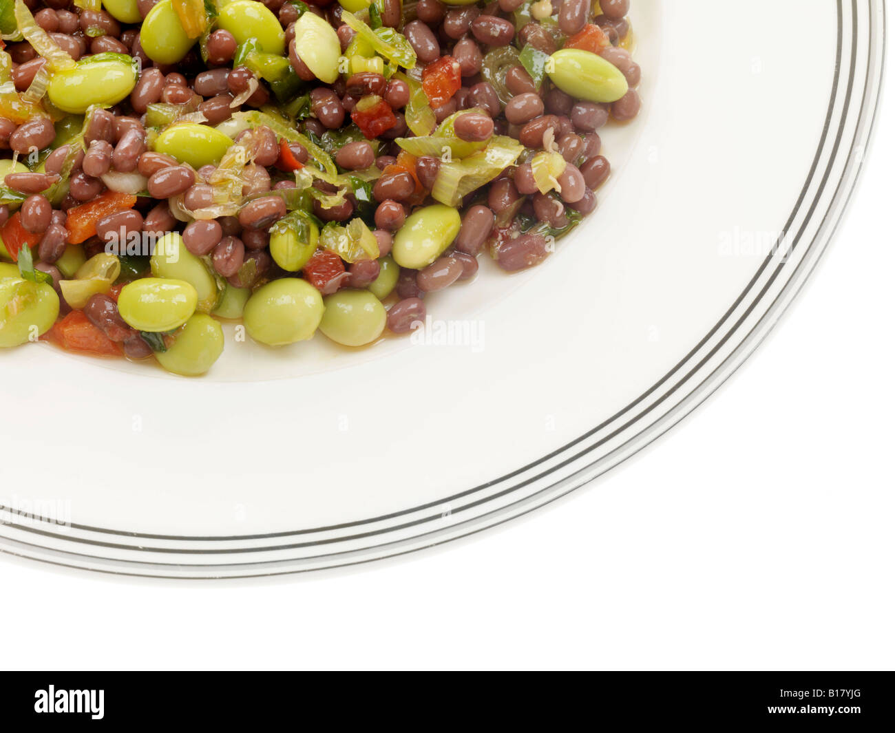 Adzuki and Edamame Bean Salad Stock Photo