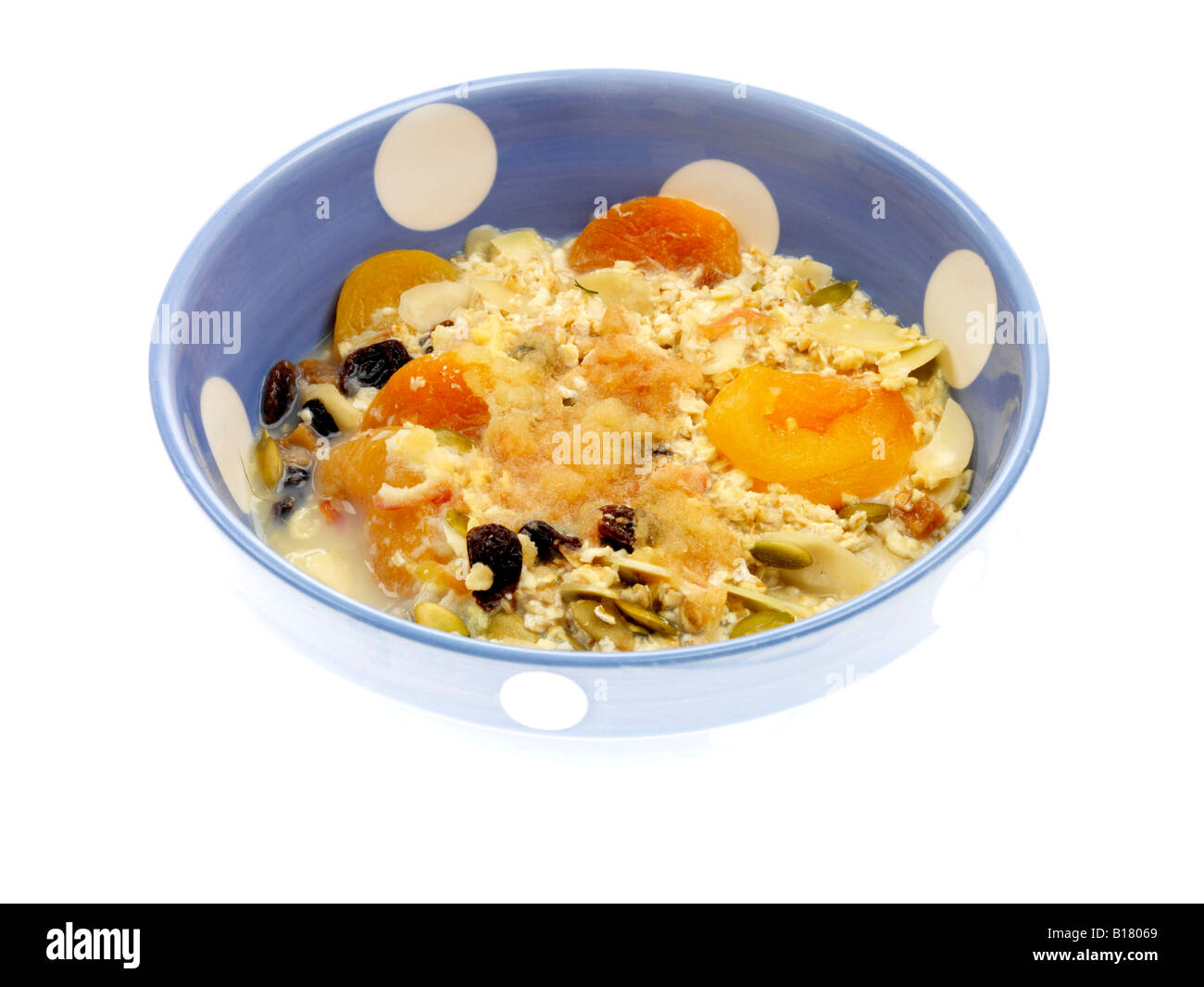 Rolled Oats Breakfast Cereal With Fruit Stock Photo Alamy