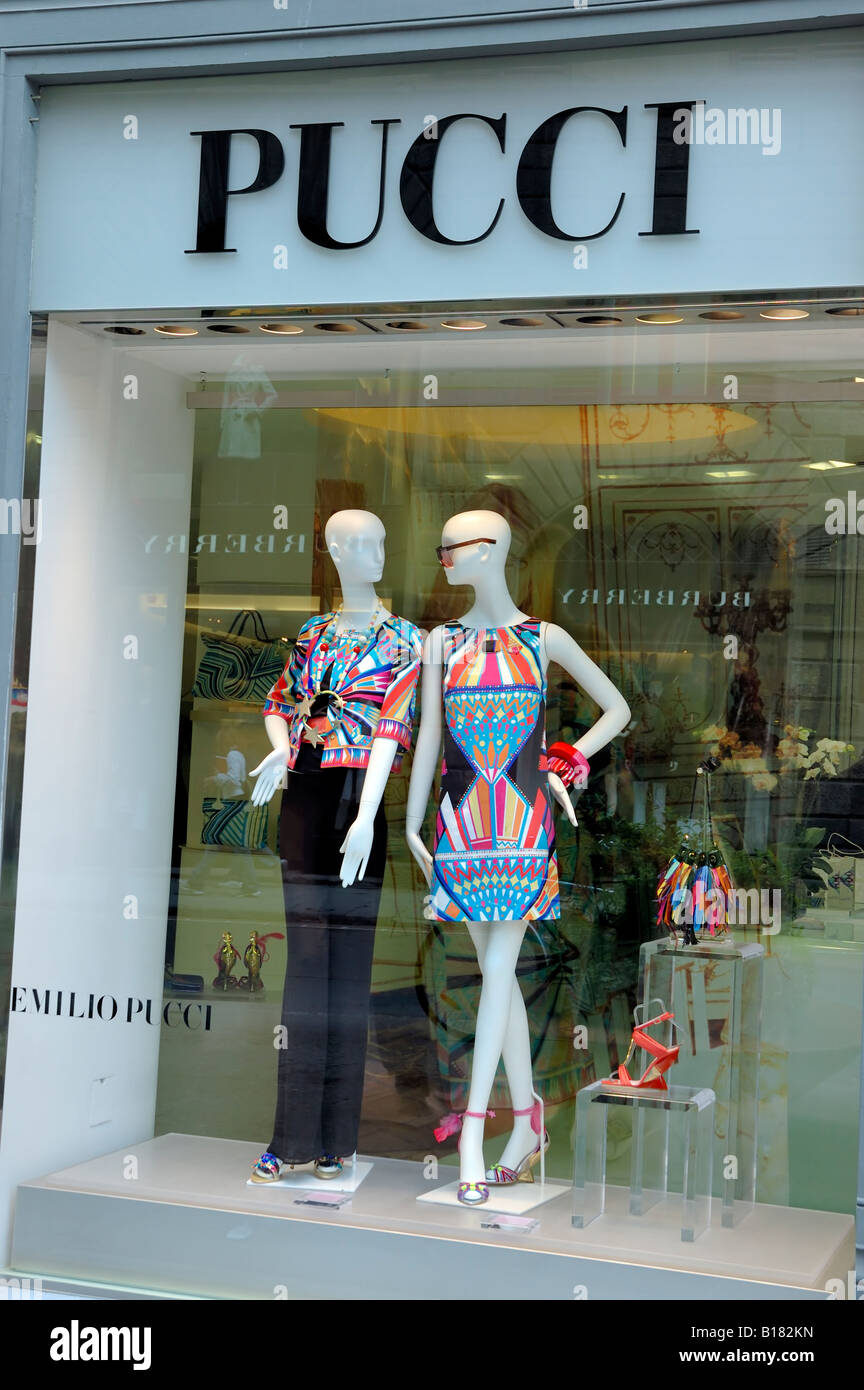 Window display of Emilio Pucci store, Florence, Italy Stock Photo - Alamy