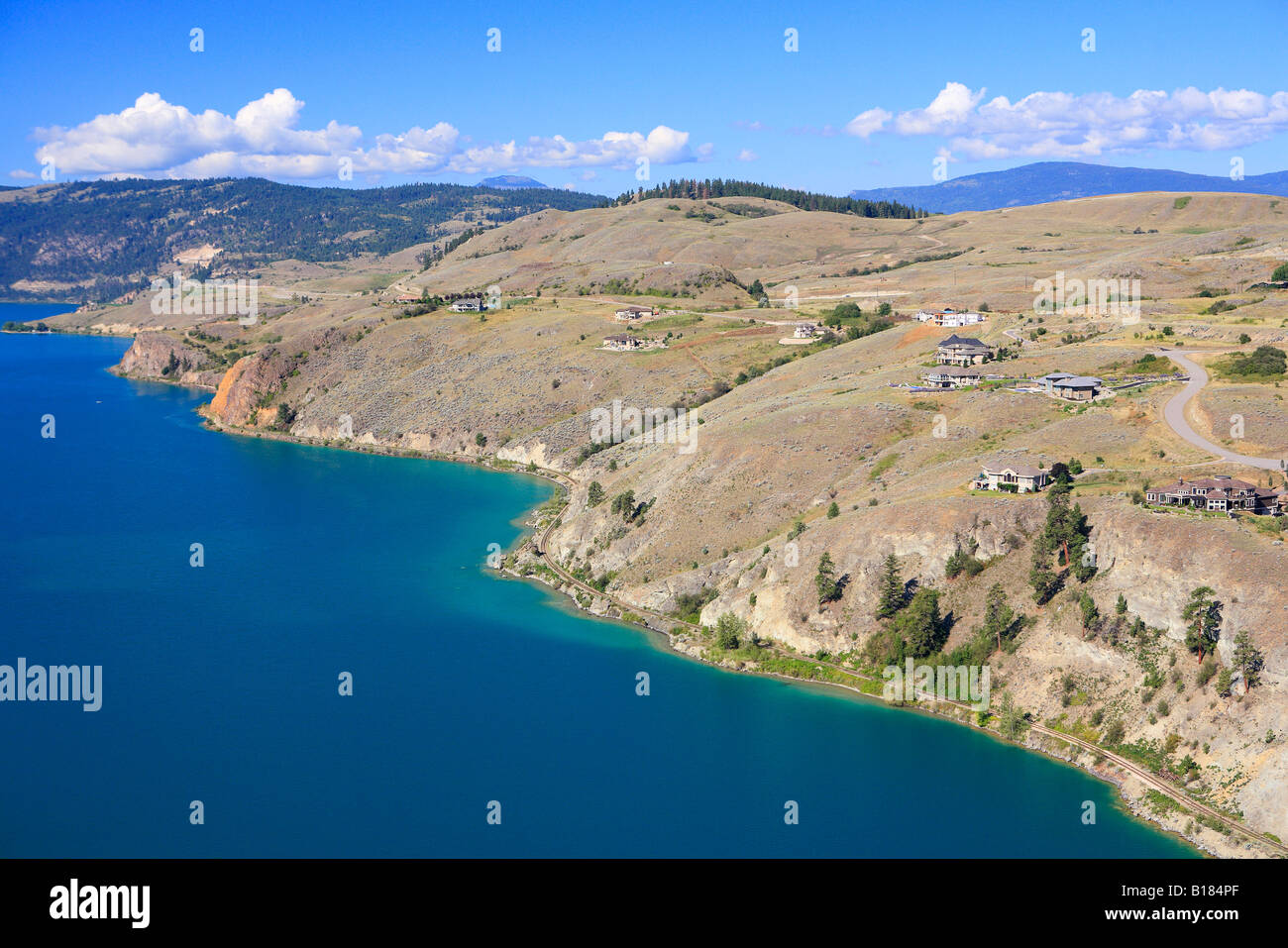 Westshore of Kalamalka Lake with large homes on acreage, Vernon