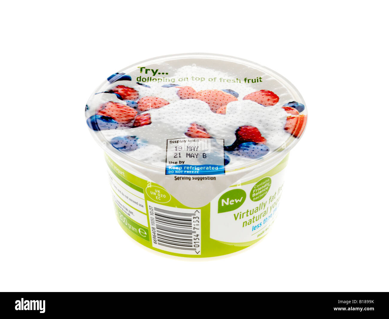 Low Fat Natural Yogurt Stock Photo - Alamy