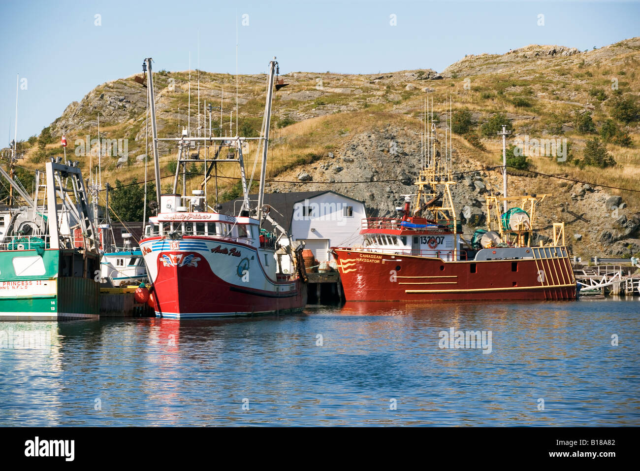 Fishing boats, Port de Grave, Harbour, Newfoundland, Canada, Commercial